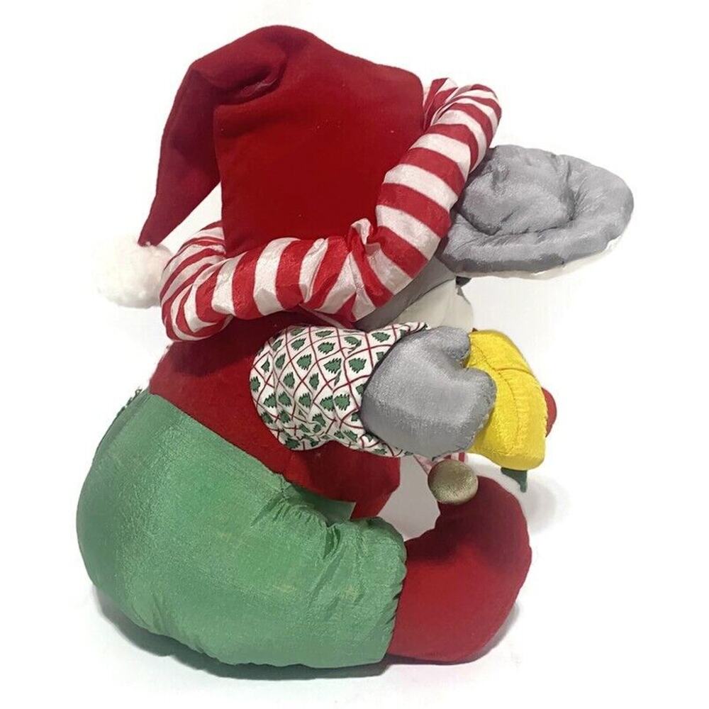 International Silver Company Christmas Mouse With Cheese Plush 12" Tall Sitting - Picture 5 of 8